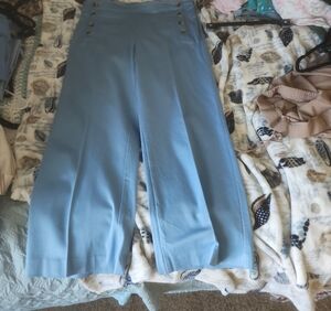 Ann Taylor Wide Leg Light Blue Pants
